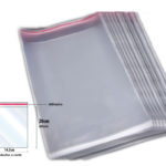 Pack 1200 Bolsas Celofán de solapa Adhesivo Transparente Resistente